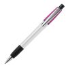 Kugelschreiber Semyr Grip Colour hardcolour Weiss-Rosa | 1-farbiger Siebdruck | 180° vom Clip | 36 mm x 25 mm | Nicht verfügbar