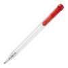 Kugelschreiber Ingeo TM Pen Clear Transparent Rot Weiß | 1-farbiger Siebdruck | 270° vom Clip | 45 mm x 25 mm | Nicht verfügbar