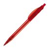 Kugelschreiber Cosmo Transparent Rot Weiß-Rot Weiß | 1-farbiger Siebdruck | 270° vom Clip | 45 mm x 25 mm | Nicht verfügbar
