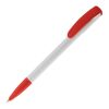 Kugelschreiber Deniro Hardcolour Weiss-Rot Weiß | 1-farbiger Siebdruck | 180° vom Clip | 45 mm x 25 mm | Nicht verfügbar
