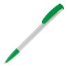 Kugelschreiber Deniro Hardcolour Weiss-Grün | 1-farbiger Siebdruck | 270° vom Clip | 45 mm x 25 mm | Nicht verfügbar