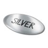 Doming Oval 50x25 mm silber | ohne Werbeanbringung | Nicht verfügbar | Nicht verfügbar | Nicht verfügbar