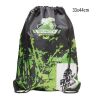 Polyester-Kordelzugbeutel mit PU-Ecken schwarz | 33 x 44 cm | ohne Werbeanbringung