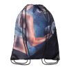 RPET-Kordelzugbeutel mit Reißverschluss und Netztasche Sublimation