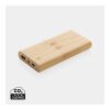 FSC® zertifizierte 8.000mAh Bambus-Wireless-Powerbank braun | ohne Werbeanbringung | Nicht verfügbar | Nicht verfügbar