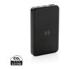 5.000mAh 5W Wireless Powerbank aus RCS recyceltem Kunststoff schwarz | ohne Werbeanbringung | Nicht verfügbar | Nicht verfügbar