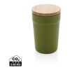 GRS Recycelt PP-Becher mit FSC®-Bambusdeckel grün | ohne Werbeanbringung | Nicht verfügbar | Nicht verfügbar