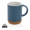 Keramikbecher mit Korkboden, 280ml blau | ohne Werbeanbringung | Nicht verfügbar | Nicht verfügbar