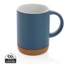 Keramikbecher mit Korkboden, 280ml blau | ohne Werbeanbringung | Nicht verfügbar | Nicht verfügbar