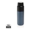 Thermocup RCS – recycelte Thermosflasche mit Becher, 500ml navy blau