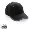Impact AWARE™ 280gr Brushed rCotton 6 Panel Kontrast-Cap schwarz | ohne Werbeanbringung | Nicht verfügbar | Nicht verfügbar | Nicht verfügbar
