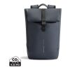 Urban wasserabweisender Flap-Top Rucksack marineblau meliert-schwarz | ohne Werbeanbringung | Nicht verfügbar | Nicht verfügbar