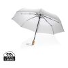 21" Impact AWARE™ RPET 190T Bambus-Schirm autom. open/close weiß | ohne Werbeanbringung | Nicht verfügbar | Nicht verfügbar