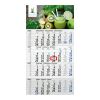 4-Monatskalender Einblatt Budget 4 RECYCLING Schrift modern Blau | 300 × 560 mm | ohne Werbeanbringung