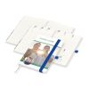 Wochenkalender vorne + Notizen hinten Match-Hybrid RECYCLING Papier-Hardcover A5 Mittelblau | DIN A5 | ohne Werbeanbringung | recyceltes Papier matt