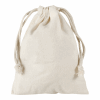 TEXXILLA Zuziehbeutel aus Baumwolle, 10 x 14 cm, ca. 140 g/m² beige | ohne Werbeanbringung | ohne Werbeanbringung