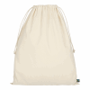 TEXXILLA Zuziehbeutel aus Fairtrade-zertifizierter Baumwolle, 40 x 50 cm, ca. 140 g/m² beige | ohne Werbeanbringung | ohne Werbeanbringung