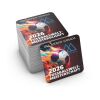 WM-Bierdeckel Motiv Fußball-WM 2026 93 × 93 mm | ohne Werbeanbringung | ohne Werbeanbringung | quadratisch (93 × 93 mm) | Feuerball