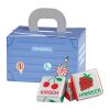 Geschenkbox Mini Koffer ohne Werbeanbringung | Fruchtkaramellen Kaubonbons
