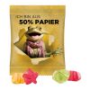 Minitüte 10 g Trolli Fruchtgummi Standardformen weiß | ohne Werbeanbringung | Sterne | Folie mit 50 % Papieranteil