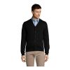 Golden Herren-Strickjacke mit V-Ausschnitt schwarz | L