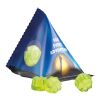 Tetraeder 15 g Trolli Fruchtgummi Standardformen transparent | ohne Werbeanbringung | Kleeblattgrün
