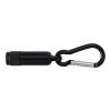 Mini-Taschenlampe aus Aluminium mit Karabiner Schwarz | ohne Werbeanbringung | Nicht verfügbar | Nicht verfügbar