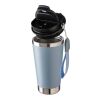 Doppelwandiger Trinkbecher aus recyceltem Edelstahl 500 ml Kayla pastellblau