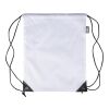 rPET 210D Polyester Rucksack mit Kordelzug Calix Weiß | ohne Werbeanbringung | Nicht verfügbar | Nicht verfügbar