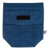 Recycelte Denim-Kühltasche mit Rollverschluss Mira Blau | ohne Werbeanbringung