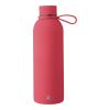 Doppelwandige Trinkflasche aus recyceltem Edelstahl (500 ml) Sena Rot | ohne Werbeanbringung | Nicht verfügbar | Nicht verfügbar