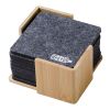 RPET-Filz-Untersetzer-Set Lawrence Grau