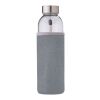 Glasflasche "Neo" (500ml) mit Neoprenhülle Grau