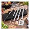 Grillbesteck 'Yorkshire' aus Edelstahl Schwarz