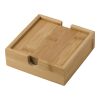 Untersetzer-Set aus Bambus hellbraun | ohne Werbeanbringung | Nicht verfügbar | Nicht verfügbar
