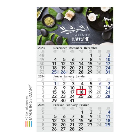 Wandkalender Budget 3 bestseller 4C-Quality Digital | blau