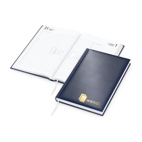 Buchkalender Image Bestseller inkl. Prägung Marineblau-gold | ohne Werbeanbringung | Gold