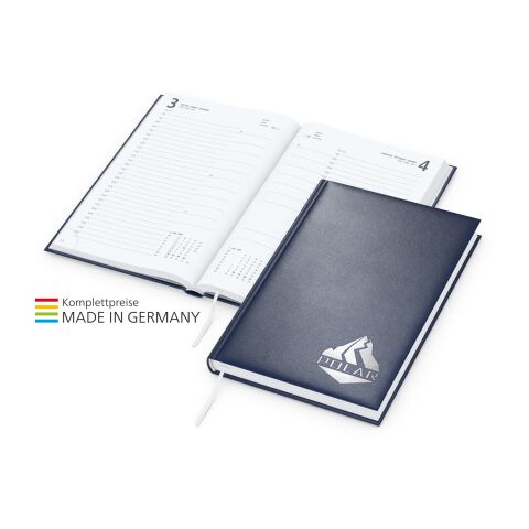 Buchkalender Advance Bestseller inkl. Prägung marineblau-silber | ohne Werbeanbringung | silber