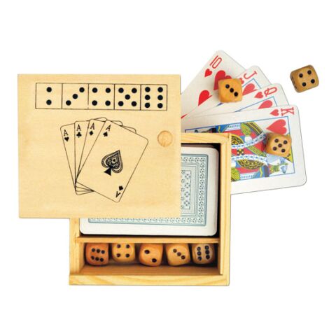 Karten und Würfelspiel 'Nevada' in Holzbox 