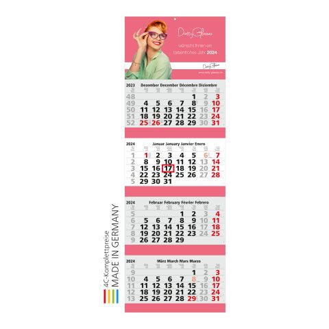 Mehrblockmonatskalender Quadro 4 Post bestseller ohne Werbeanbringung