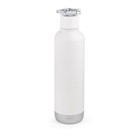 Nachhaltiger Werbeartikel POD Spiglo Trinkflasche recy. Edelstahl 780 ml – weiß