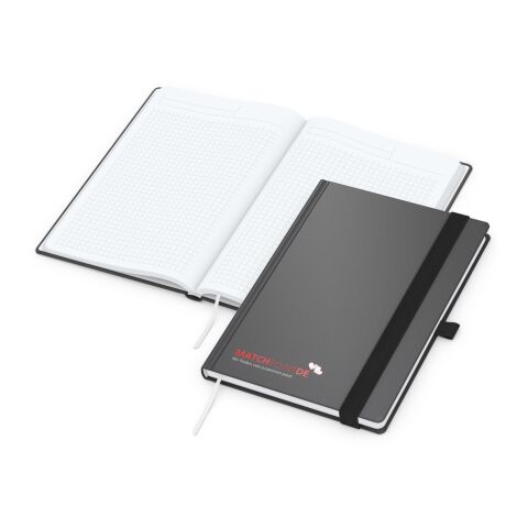 Notizbuch Vision-Book White Bestseller inkl. Siebdruck-Digital Anthrazit | A5 | 4-farbiger Siebdruck-Digital