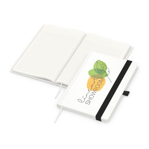 Nachhaltiger Werbeartikel Notizbuch Match-Book Recycling – bunt-schwarz – A5 – mit Logo bedruckt