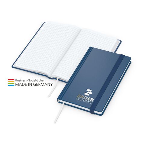 Notizbuch Easy-Book Comfort Bestseller inkl. Prägung marineblau-silber | Pocket | ohne Werbeanbringung | silber