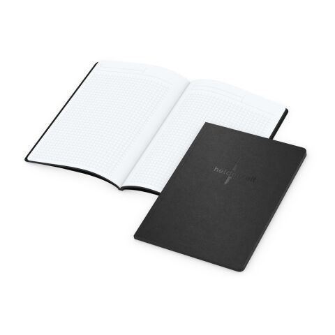 Werbeartikel Notizbuch Tablet-Book Slim Bestseller – schwarz – A5 – mit Logo bedruckt