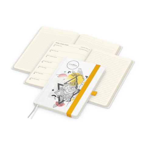 Wochenplaner Match-Hybrid Creme Bestseller Bunt-gelb | A5 | ohne Werbeanbringung | Natura Individuell | Gelb