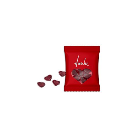 Fruchtgummi im Standardtütchen Ohne Werbeanbringung | Danke