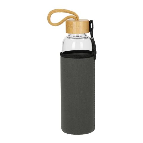 Glasflasche mit Hülle &quot;Bamboo&quot; 0,55 l transparent | ohne Werbeanbringung | Nicht verfügbar | Nicht verfügbar