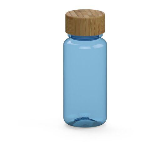 Werbeartikel Trinkflasche "Natural", 400 ml – trend-blau PS – mit Logo bedruckt
