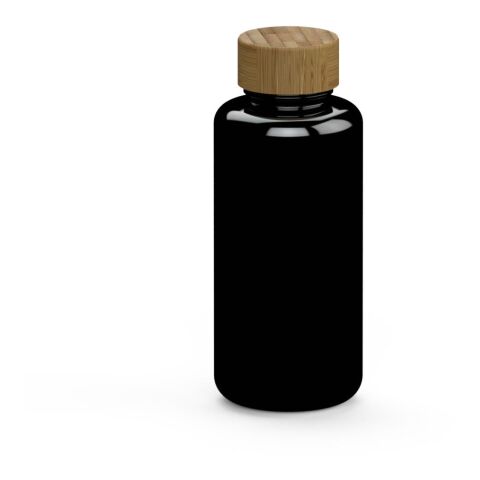Werbeartikel Trinkflasche "Natural", 1,0 l – schwarz – mit Logo bedruckt